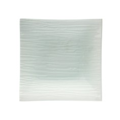 Plato Llano Cuadrado Transparente Vidrio Templado 12,8X12,8 Cm Veloutee Pro.mundi