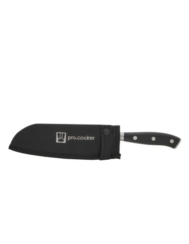 Cuchillo santoku 18 cm inox mango POM liso Okito Pro.cooker
