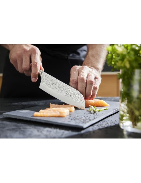 Cuchillo santoku 18 cm inox mango POM liso Okito Pro.cooker