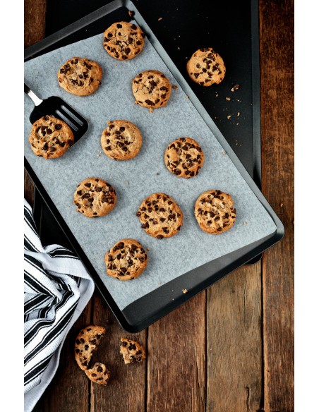 Bandeja de horno no perforada de aluminio Pâtissier 60x40 cm 2 mm Bordes engatillados Pro.cooker