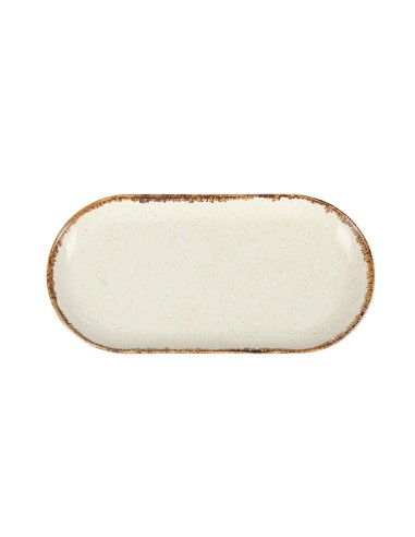 Bandeja Oval Porcelana Beige 30 Cm Seasons Beige Porland