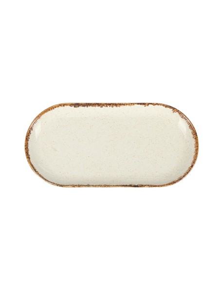 Bandeja Oval Porcelana Beige 30 Cm Seasons Beige Porland