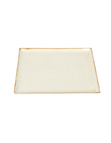 Bandeja Rectangular Porcelana Beige 28X21 Cm Seasons Beige Porland
