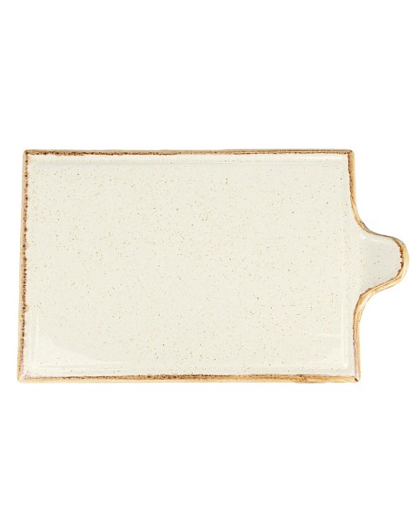 Bandeja Rectangular Porcelana Beige 35 Cm Seasons Beige Porland