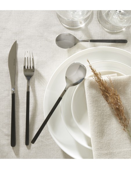 Tenedor de mesa negro inox 18/0 20,1 cm Aroma Pvd Negro Pro.mundi