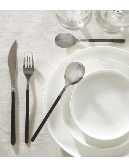 Tenedor de mesa negro inox 18/0 20,1 cm Aroma Pvd Negro Pro.mundi