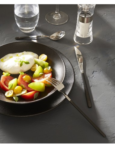 Tenedor de mesa negro inox 18/0 20,1 cm Aroma Pvd Negro Pro.mundi