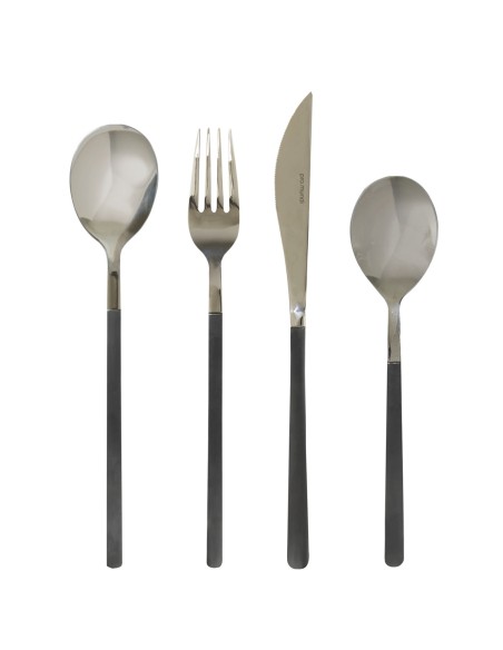 Cuchara de mesa negra inox 18/0 19,9 cm Aroma Pvd Negro Pro.mundi