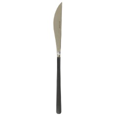 Cuchillo de mesa monobloque dentado negro 22
