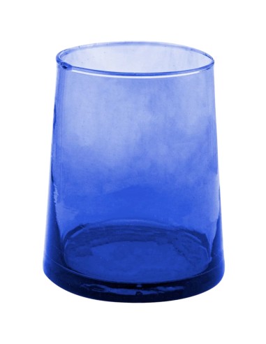 Vaso forma baja azul vidrio reciclado 25 cl Lily Pro.mundi