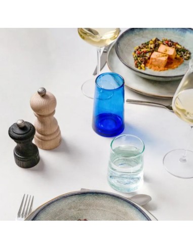 Vaso forma baja azul vidrio reciclado 25 cl Lily Pro.mundi