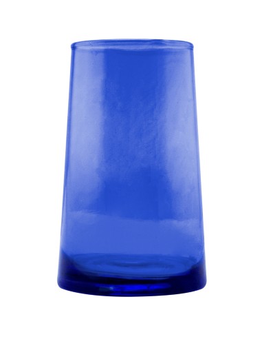 Vaso formato alto azul de vidrio reciclado 33 cl Lily Pro.mundi