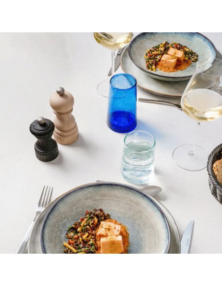 Vaso formato alto azul de vidrio reciclado 33 cl Lily Pro.mundi