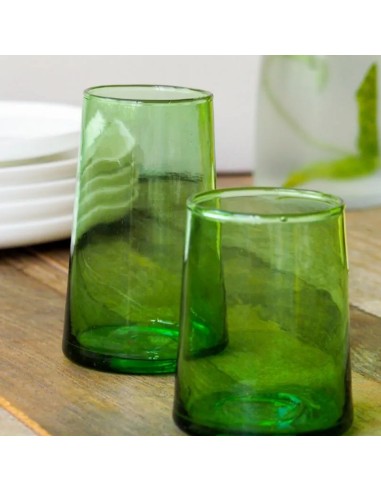 Vaso alto verde vidrio reciclado 33 cl Lily Pro.mundi