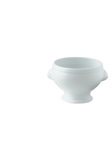 Sopera cabeza de león redonda blanca porcelana Ø 13 cm Bistronome Pro.mundi