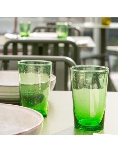 Vaso apilable verde vidrio reciclado 30 cl Pia Pro.mundi