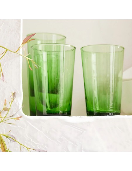 Vaso apilable verde vidrio reciclado 30 cl Pia Pro.mundi
