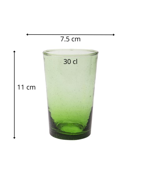 Vaso apilable verde vidrio reciclado 30 cl Pia Pro.mundi