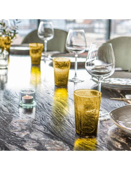 Vaso apilable ámbar vidrio reciclado 30 cl Pia Pro.mundi