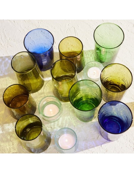 Vaso apilable ámbar vidrio reciclado 30 cl Pia Pro.mundi