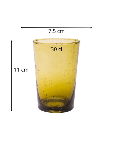 Vaso apilable ámbar vidrio reciclado 30 cl Pia Pro.mundi