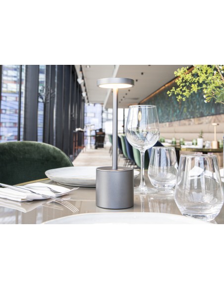 Lámpara LED gris antracita 26 cm Swan Pro.mundi