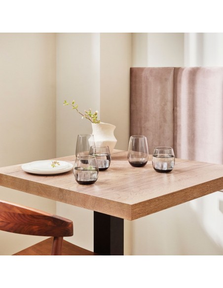 Vaso forma alta gris vidrio 37 cl Cara Pro.mundi