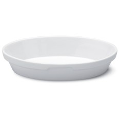 Fuente sabot oval blanco porcelana 19