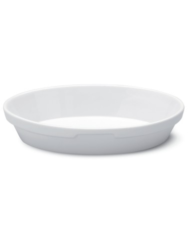 Fuente sabot oval blanco porcelana 19