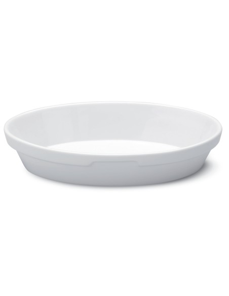 Fuente sabot oval blanco porcelana 19