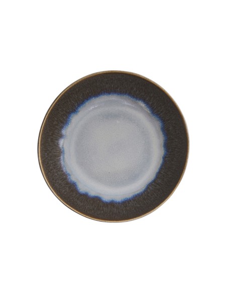 Plato coupé hondo redondo azul glaciar gres esmaltado Ø 17 cm Snow Pro.mundi