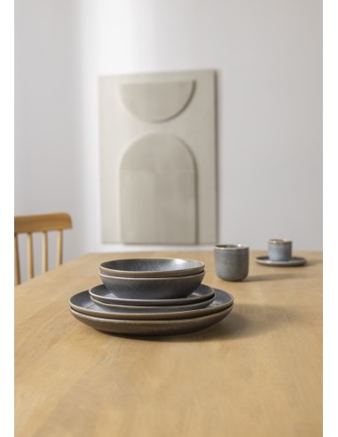 Plato hondo coupe redondo azul glaciar gres esmaltado Ø 22 cm Snow Pro.mundi