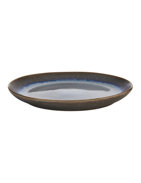 Plato llano redondo azul glaciar gres esmaltado Ø 27 cm Snow Pro.mundi