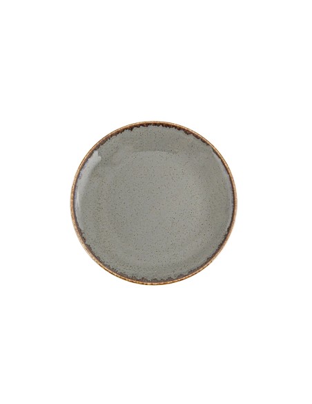 Plato Llano Coupe Redondo Porcelana Gris oscuro 20 Cm Seasons Porland