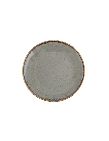 Plato Llano Coupe Redondo Porcelana Gris oscuro 24 Cm Seasons Porland