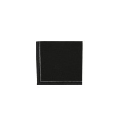 Paquete 25 servilletas de cóctel negro algodón 20x20 cm plegadas en 4 Cosy Pro.mundi (25 unidades)