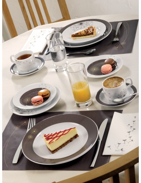 Plato llano redondo blanco porcelana Ø 24 cm Intemporel Pro.mundi