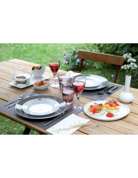 Plato llano redondo blanco porcelana Ø 19 cm Intemporel Pro.mundi