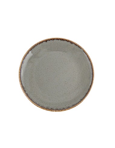 Plato Llano Coupe Redondo Porcelana Gris oscuro 28 Cm Seasons Porland