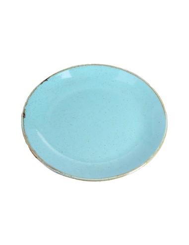 Plato Llano Coupe Redondo Porcelana Turquesa 28 Cm Seasons Porland