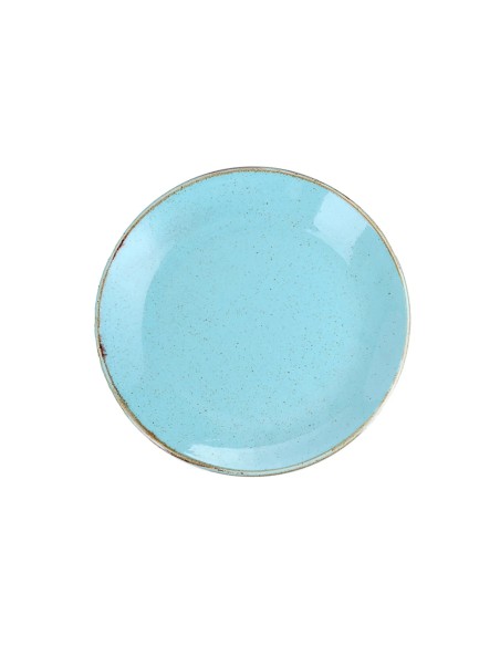 Plato Llano Coupe Redondo Porcelana Turquesa 28 Cm Seasons Porland