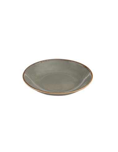 Plato Hondo Redondo Porcelana Gris oscuro 21 Cm Seasons Porland
