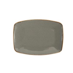 Fuente Rectangular Porcelana Gris oscuro 32 Cm Seasons Porland