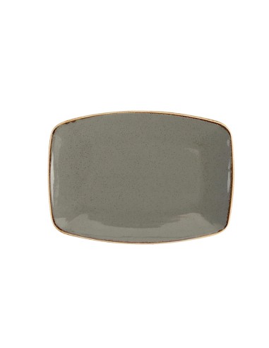 Fuente Rectangular Porcelana Gris oscuro 32 Cm Seasons Porland