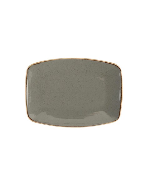 Fuente Rectangular Porcelana Gris oscuro 32 Cm Seasons Porland