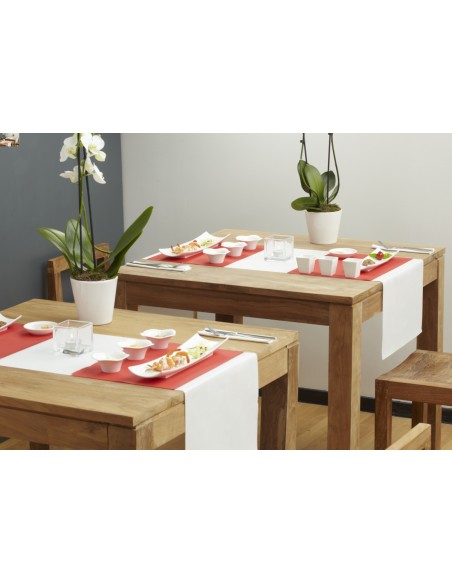 Fuente rectangular blanca porcelana 26 cm Bamboo Pro.mundi