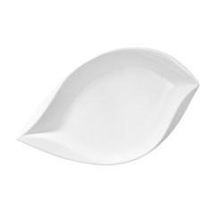 Plato llano ovalado blanco porcelana 19x11 cm Folia Pro.mundi