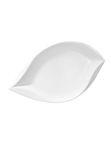 Plato llano oval blanco porcelana 36