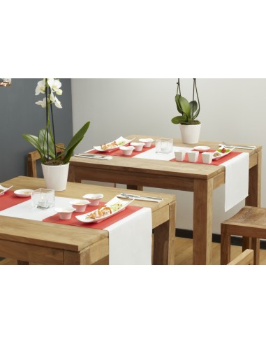 Fuente rectangular blanca porcelana 38 cm Bamboo Pro.mundi