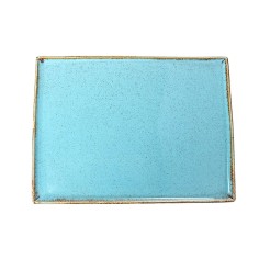 Fuente Rectangular Porcelana Turquesa 35 Cm Seasons Porland